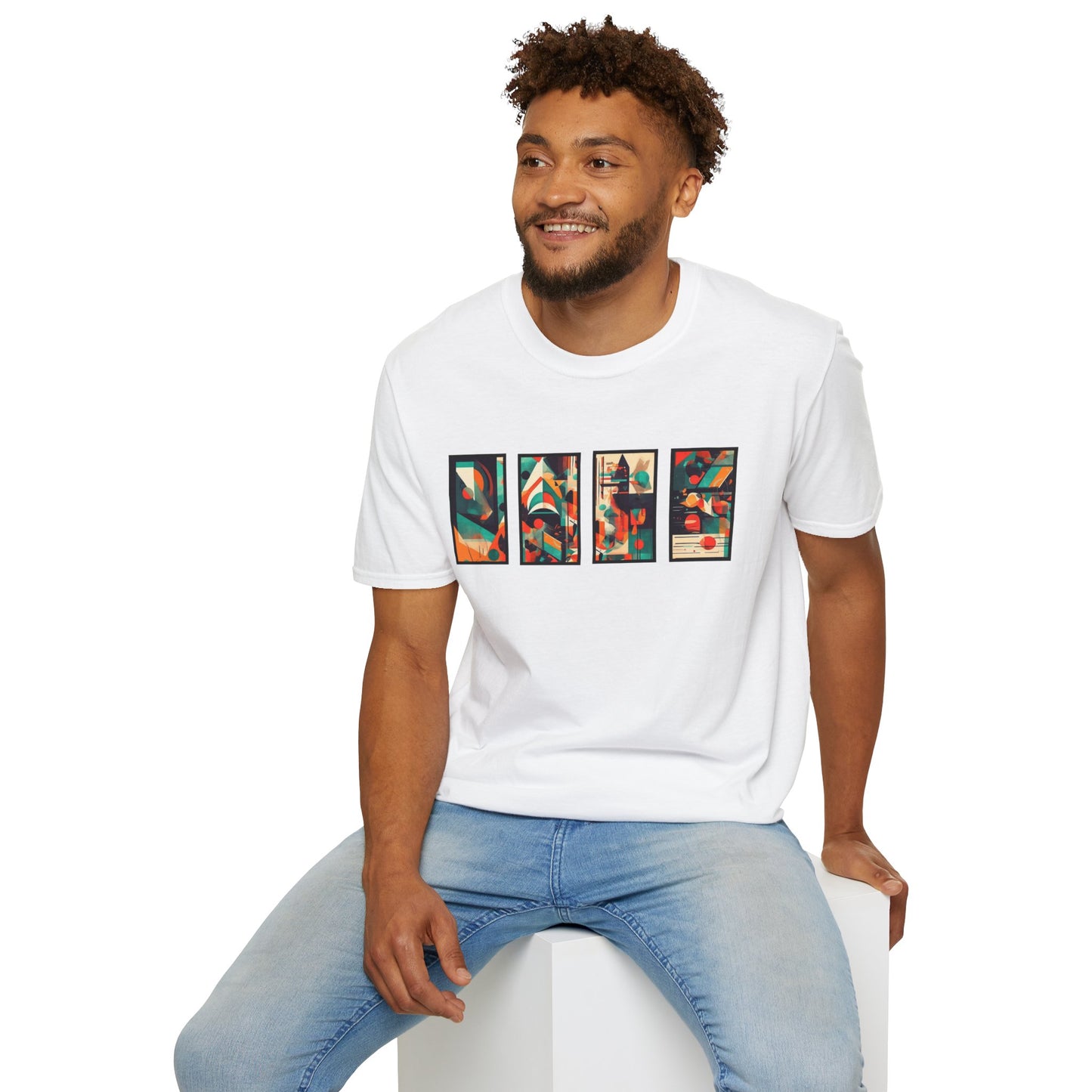 “Cityscape Sunset” Abstract Art - Unisex T-Shirt
