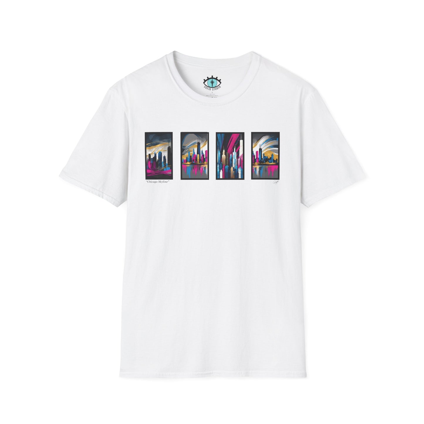 “Chicago Skyline” Abstract Art - Unisex T-Shirt