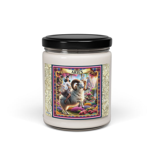 Aries (March 21 - April 19) - Zodiac Scented Soy Candle, 9oz