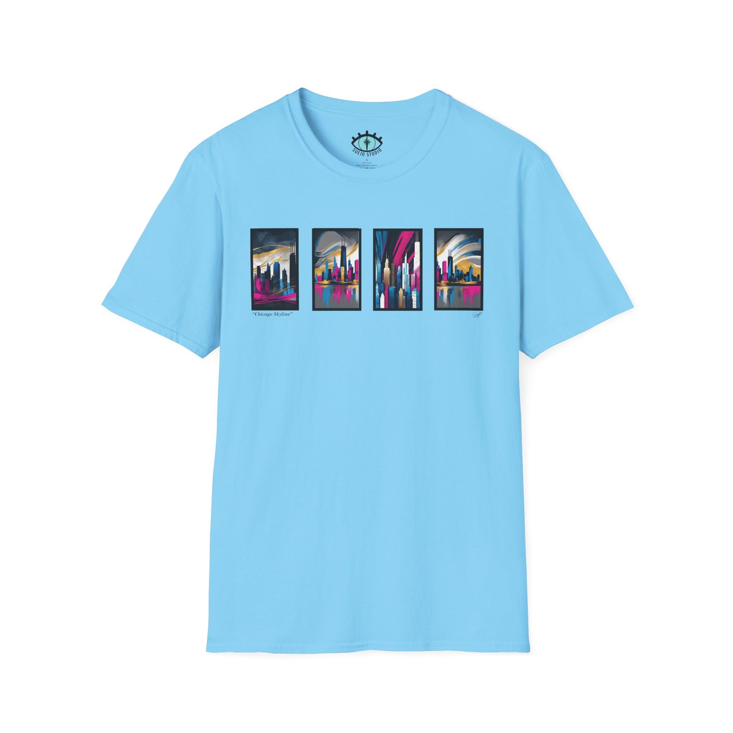 “Chicago Skyline” Abstract Art - Unisex T-Shirt