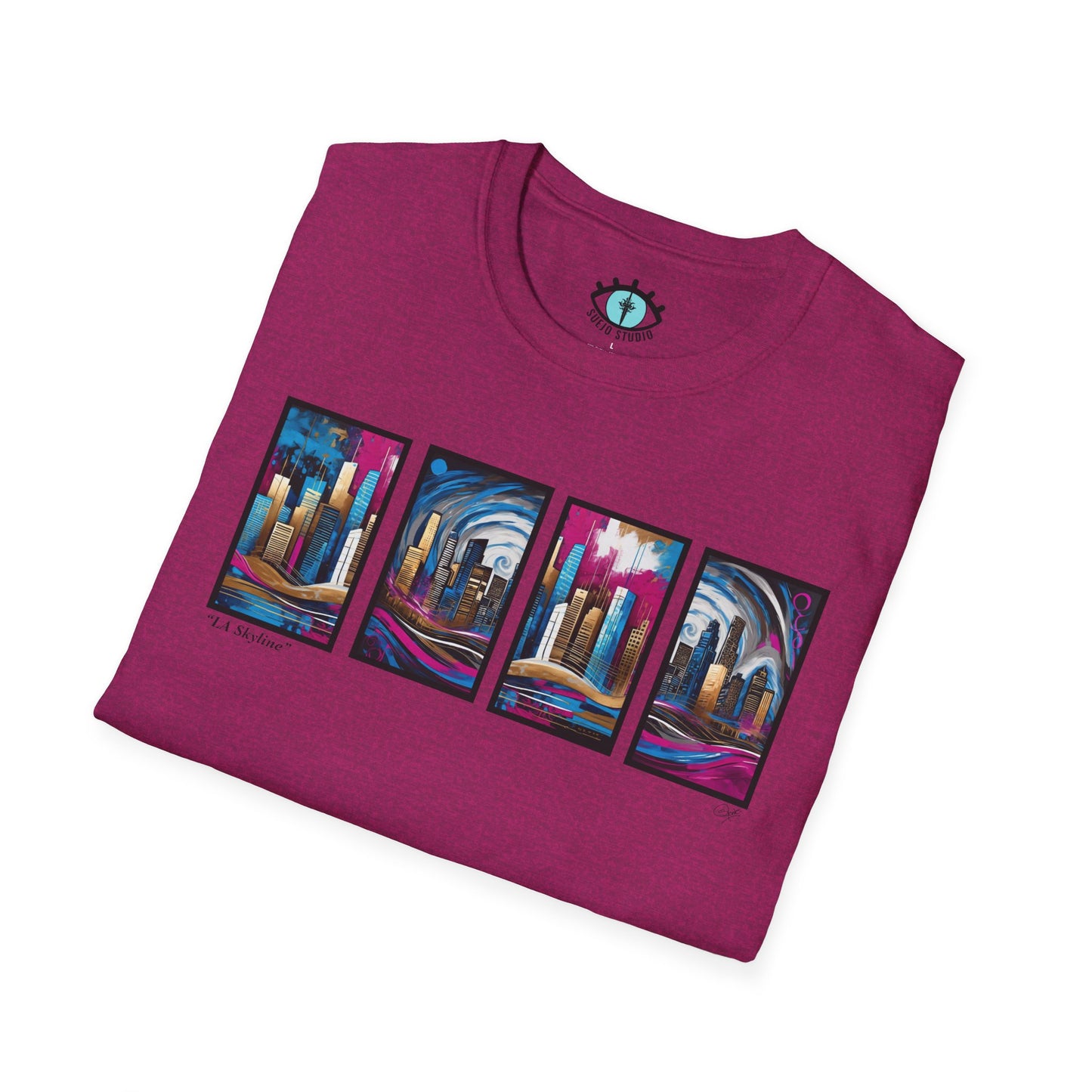 “LA Skyline” Abstract Art - Unisex T-Shirt