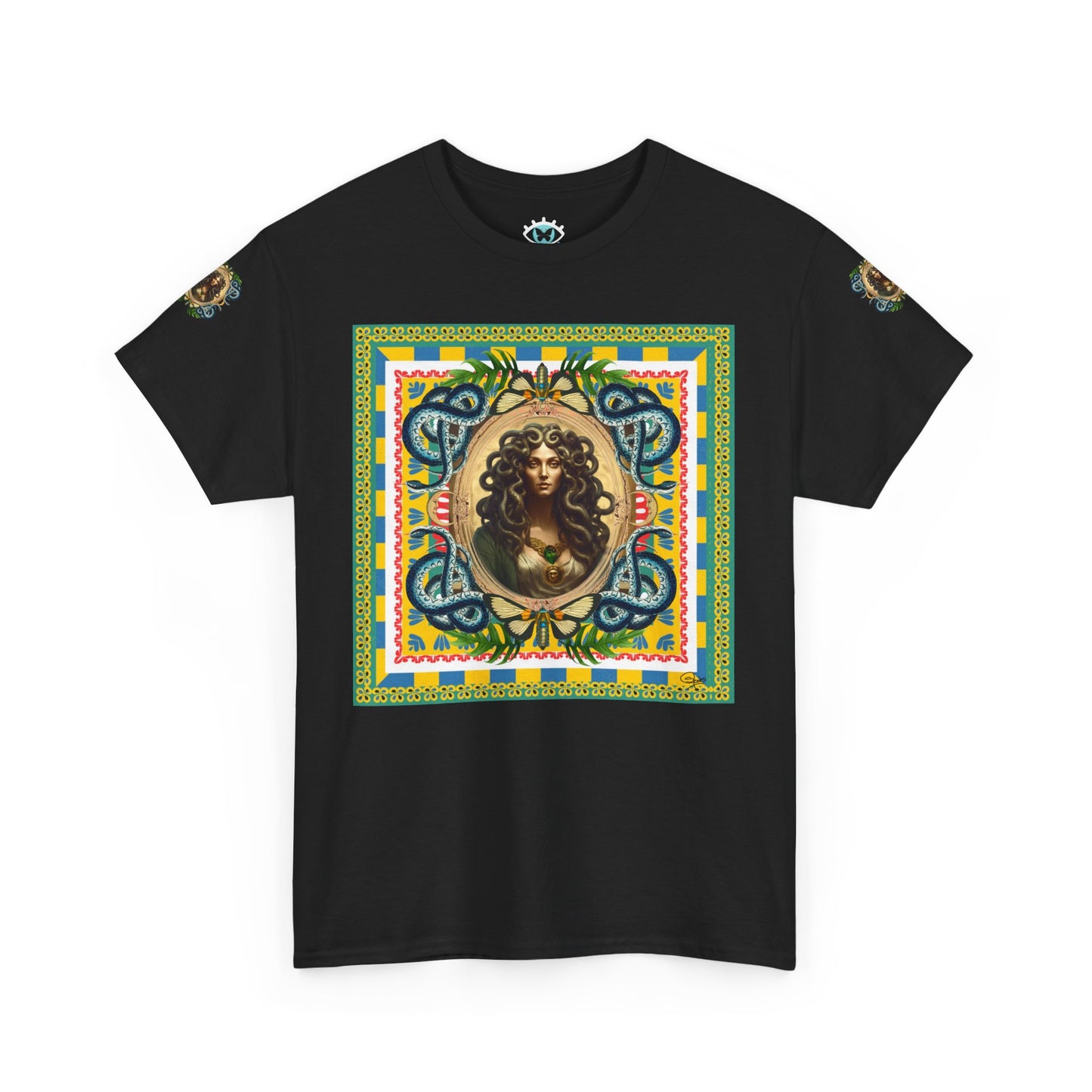 Mona Lisa Medusa - Unisex Cotton T-Shirt