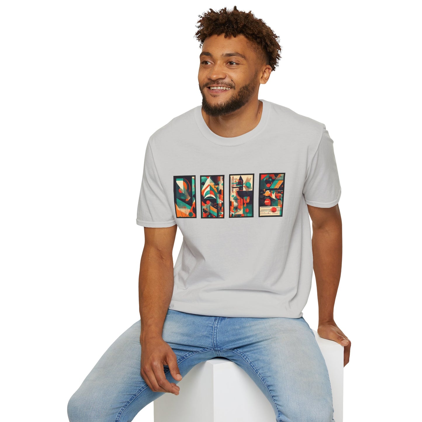 “Cityscape Sunset” Abstract Art - Unisex T-Shirt