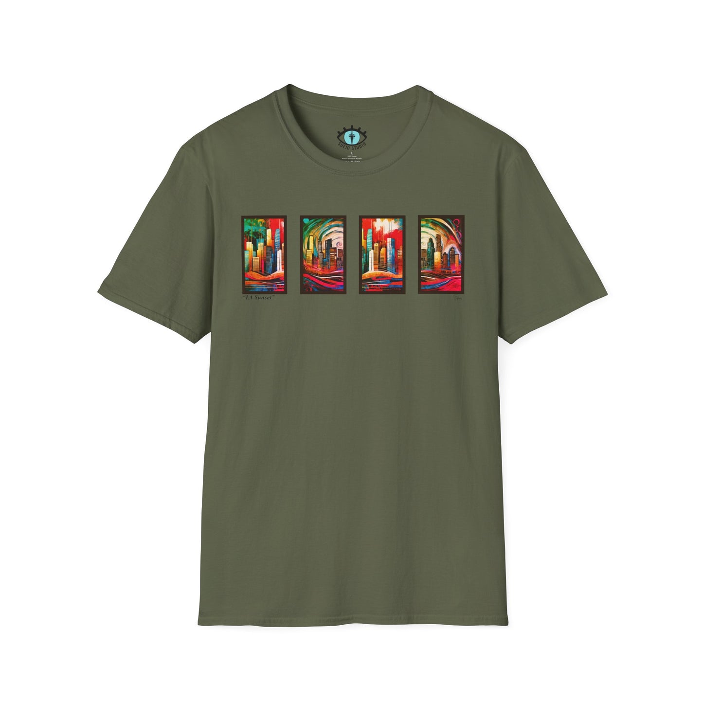 “LA Sunset” Abstract Art - Unisex T-Shirt