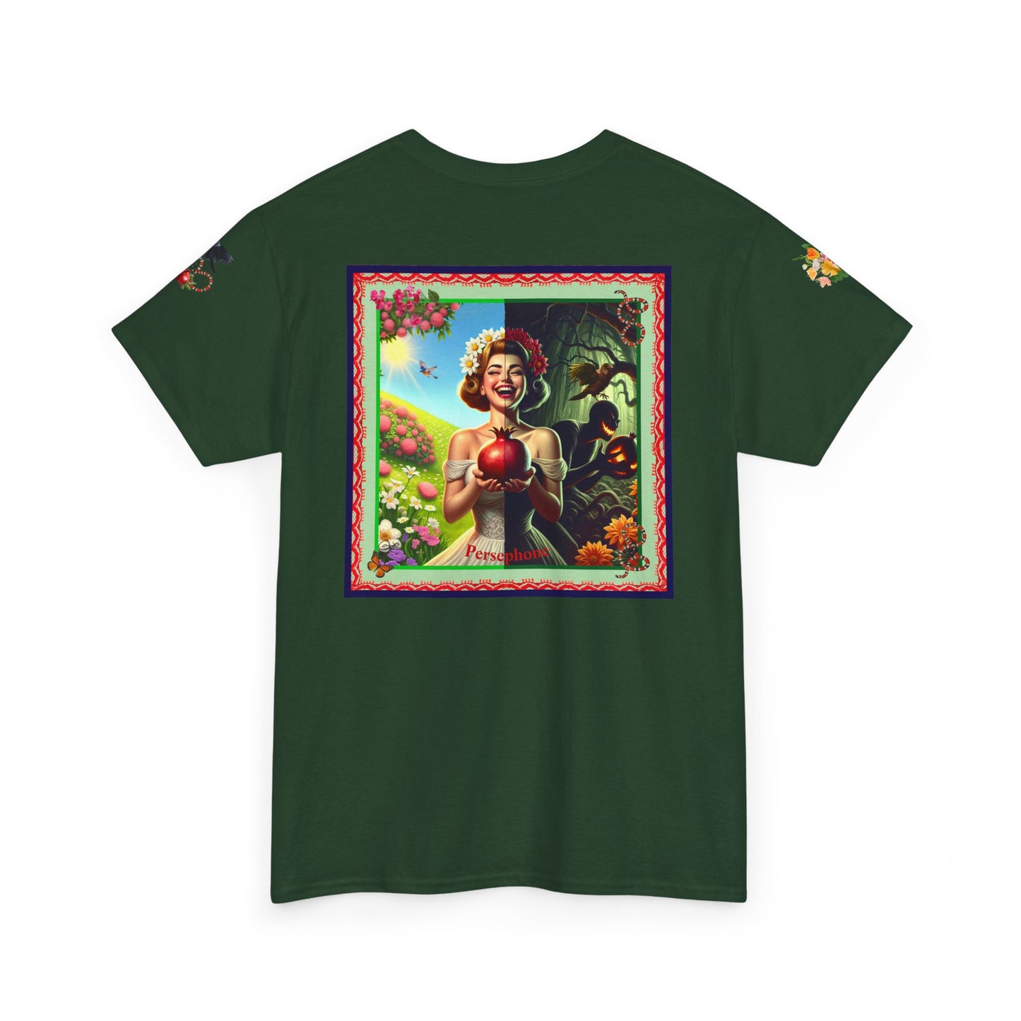 Persephone- Goddess of Spring and Queen of the Underworld - Unisex Heavy Cotton Tee