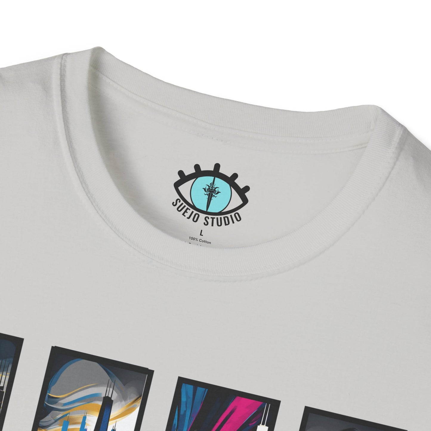“Chicago Skyline” Abstract Art - Unisex T-Shirt