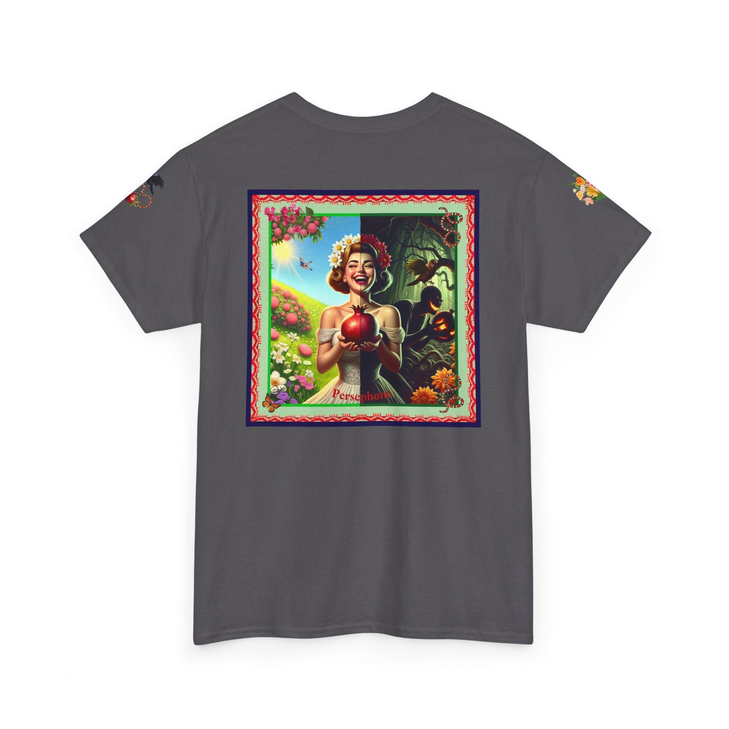 Persephone- Goddess of Spring and Queen of the Underworld - Unisex Heavy Cotton Tee