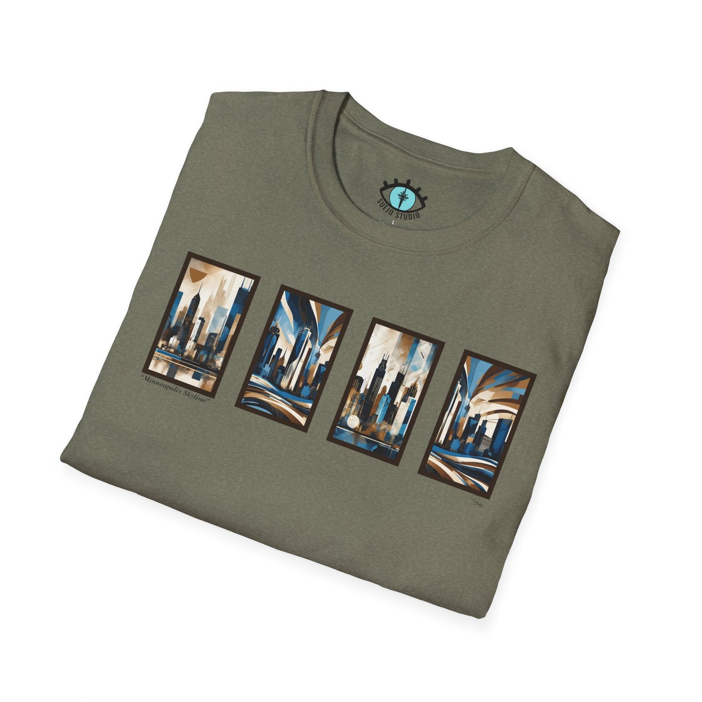 “Minneapolis Skyline” Abstract Art - Unisex T-Shirt