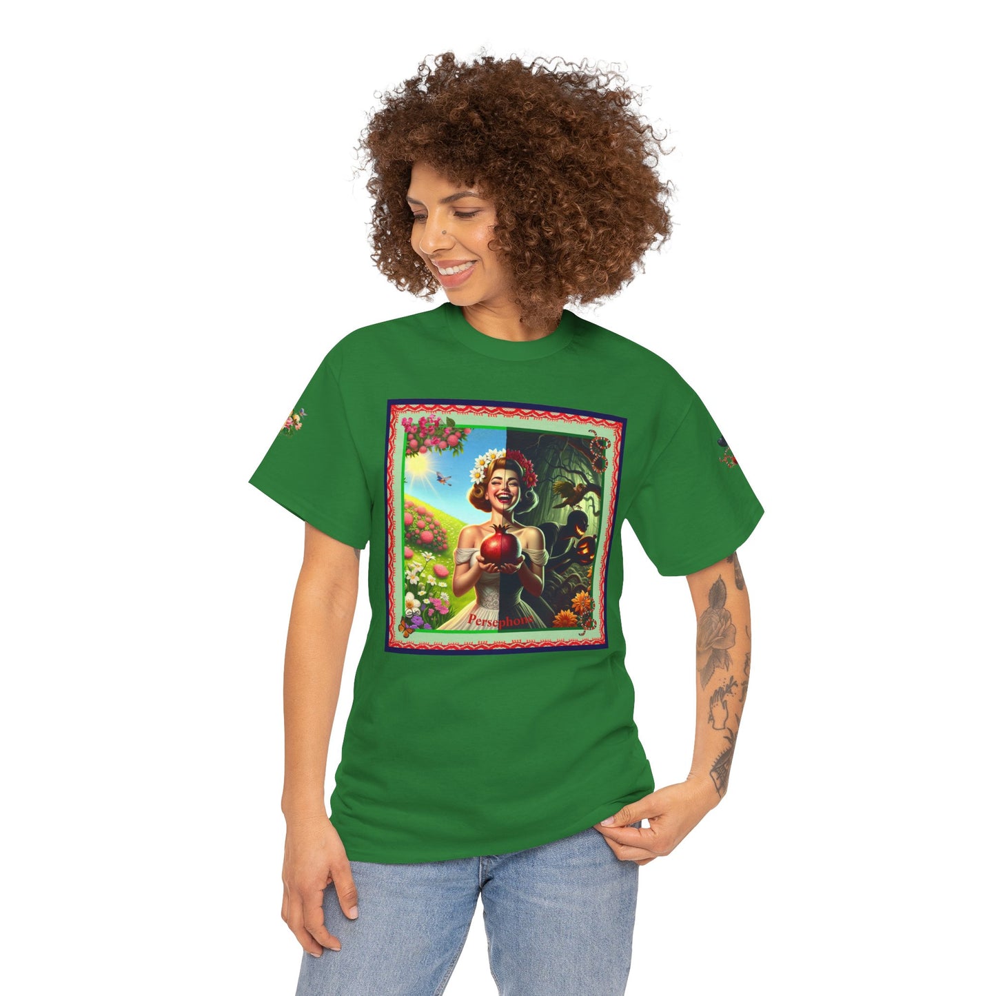 Persephone- Goddess of Spring and Queen of the Underworld - Unisex Heavy Cotton Tee