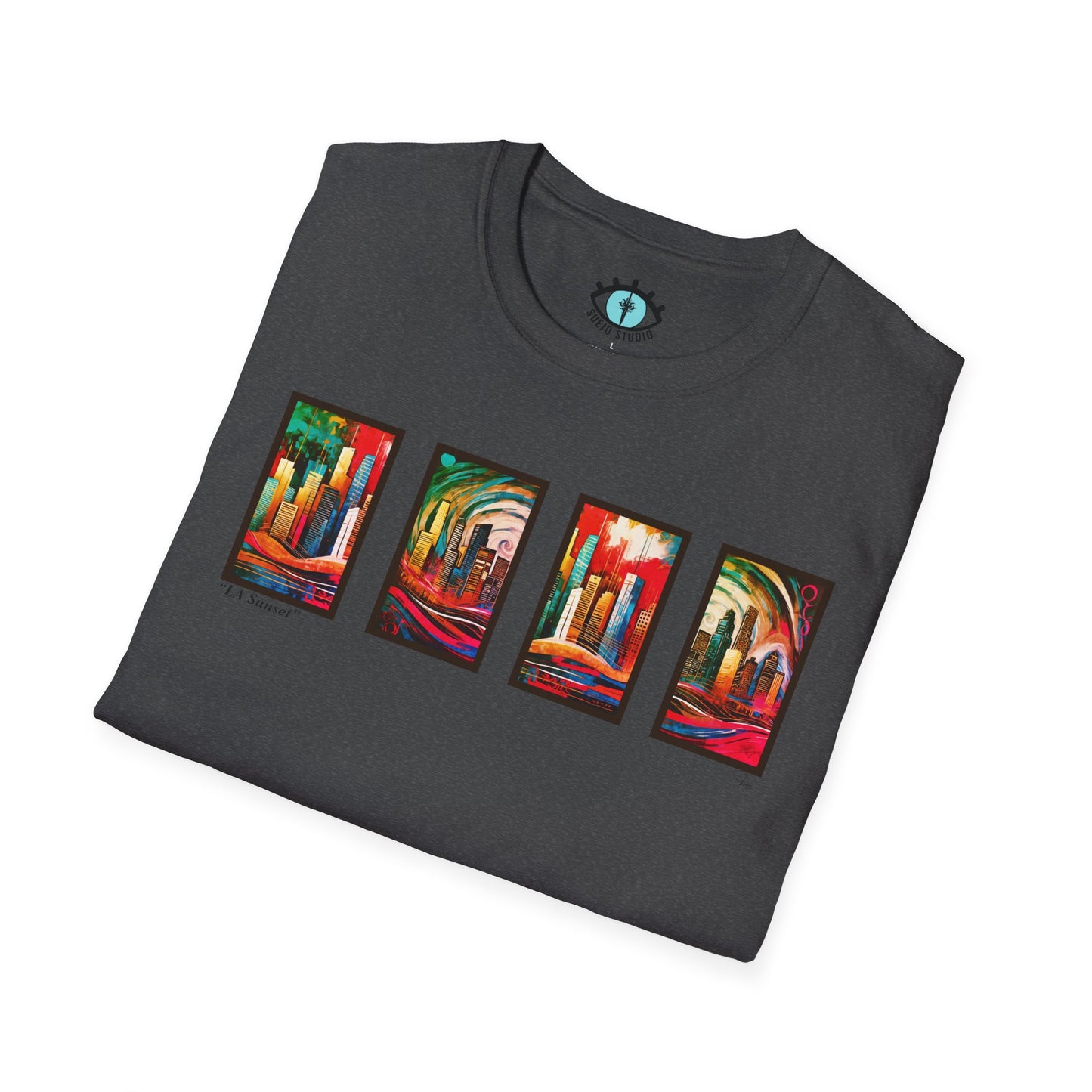 “LA Sunset” Abstract Art - Unisex T-Shirt