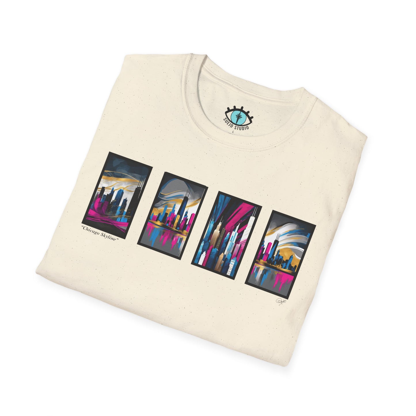 “Chicago Skyline” Abstract Art - Unisex T-Shirt