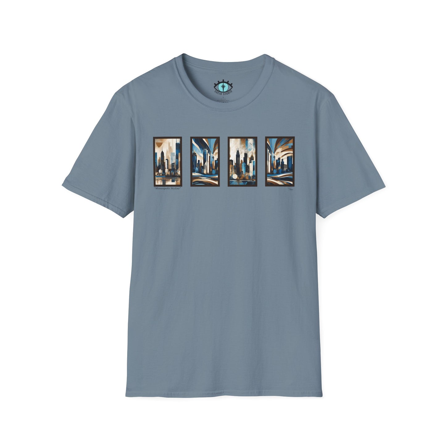 “Minneapolis Skyline” Abstract Art - Unisex T-Shirt