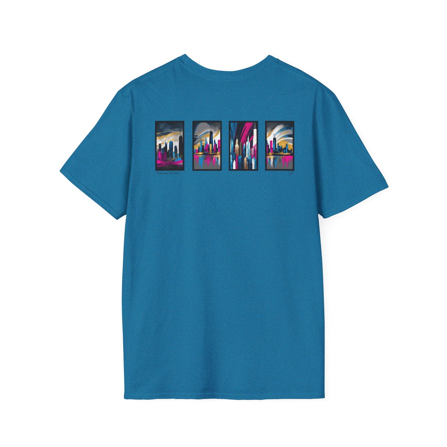 “Chicago Skyline” Abstract Art - Unisex T-Shirt