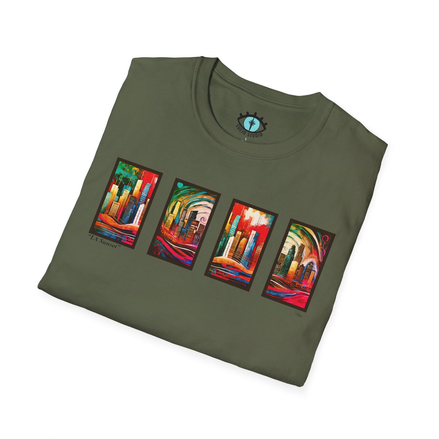 “LA Sunset” Abstract Art - Unisex T-Shirt