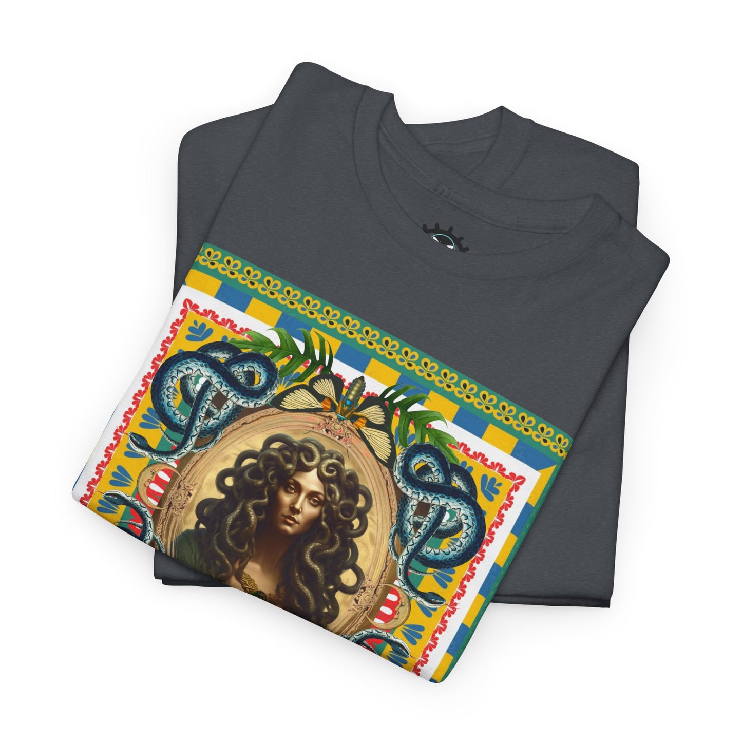 Mona Lisa Medusa - Unisex Cotton T-Shirt