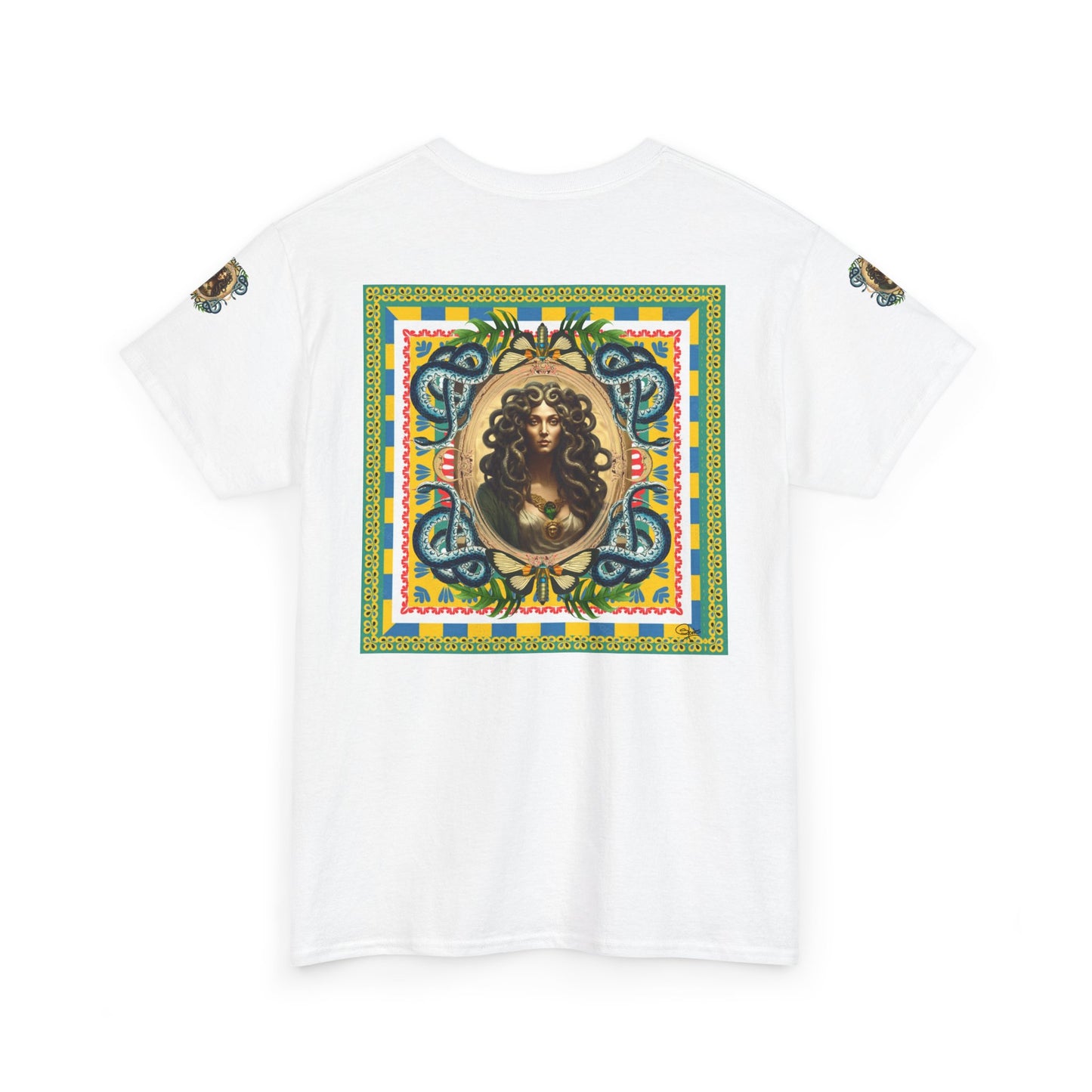 Mona Lisa Medusa - Unisex Cotton T-Shirt
