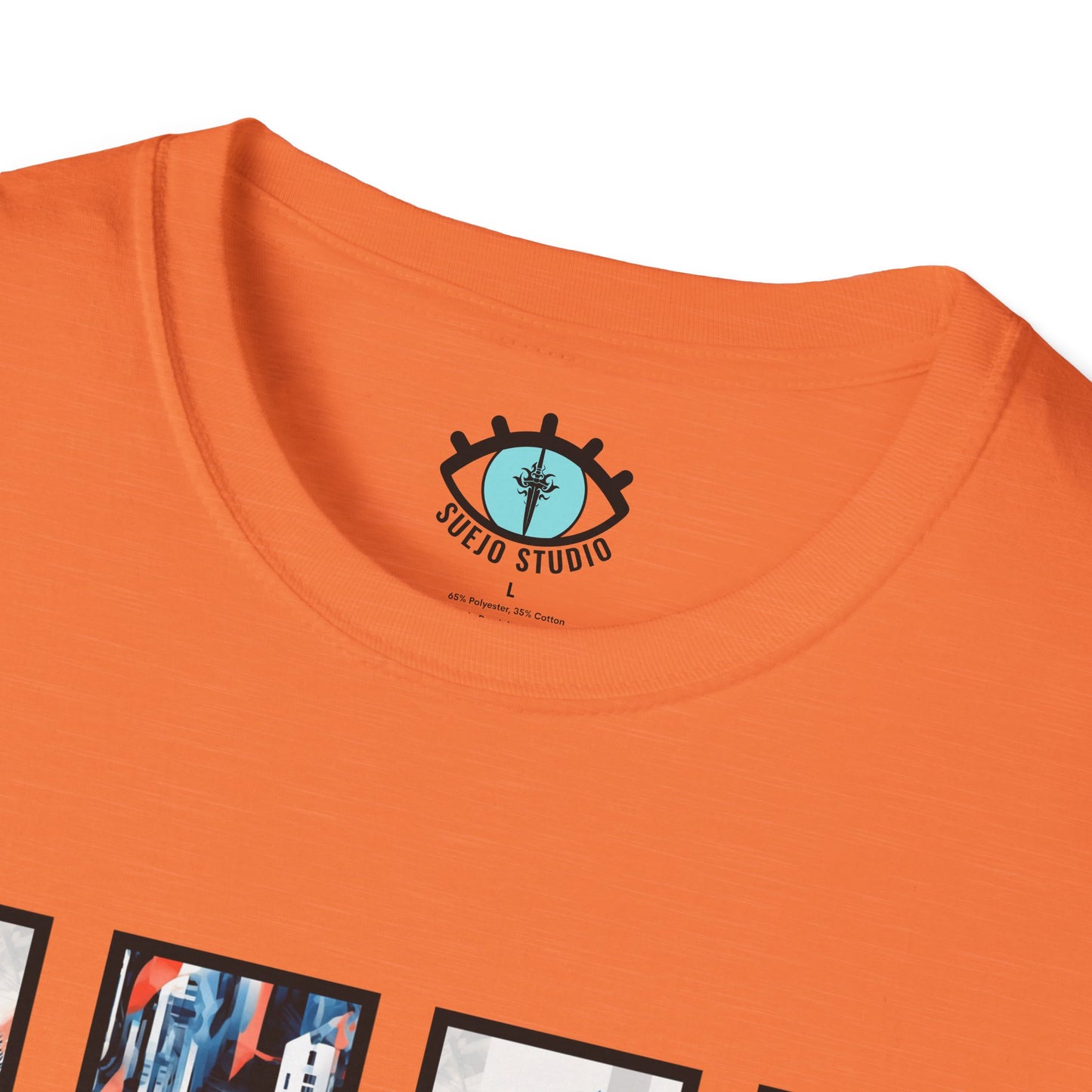 “Cityscape Blue” Abstract Art - Unisex T-Shirt