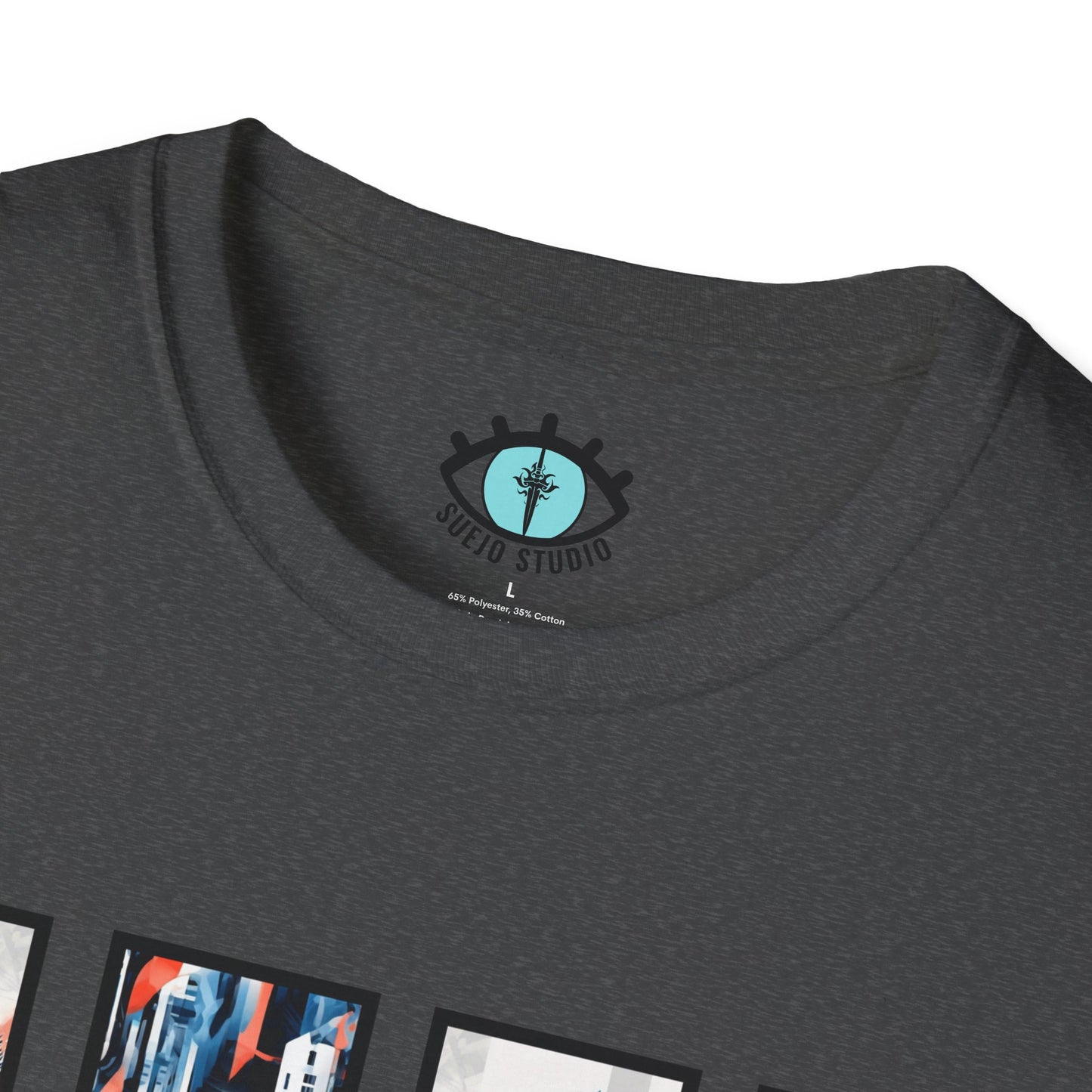 “Cityscape Blue” Abstract Art - Unisex T-Shirt