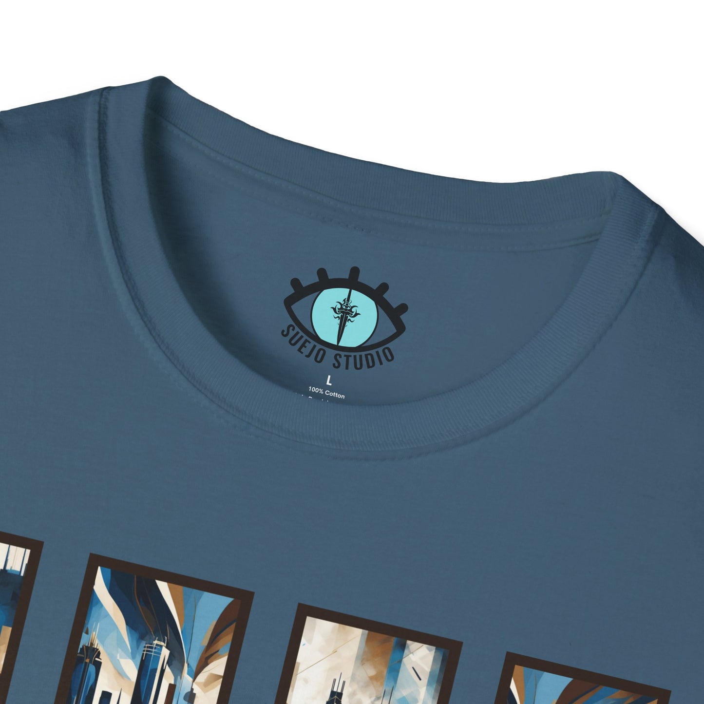 “Minneapolis Skyline” Abstract Art - Unisex T-Shirt