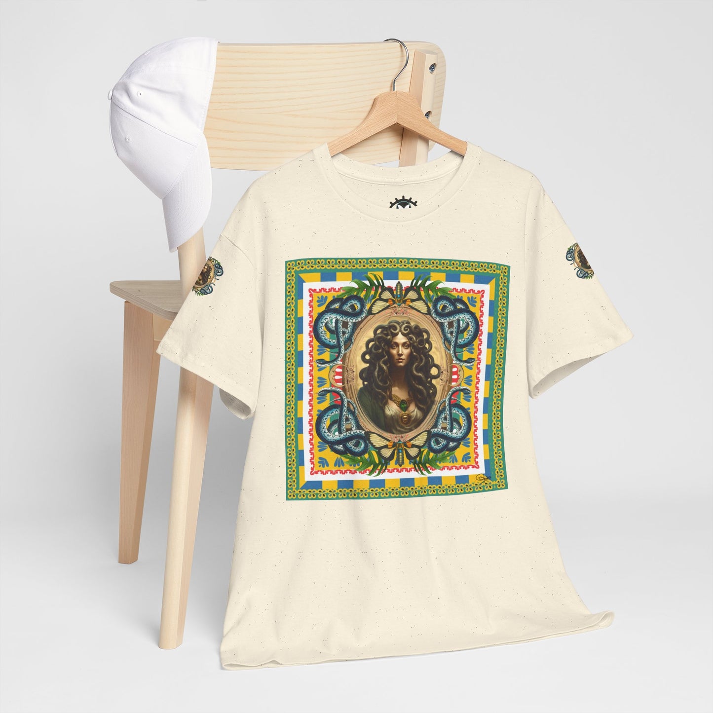 Mona Lisa Medusa - Unisex Cotton T-Shirt
