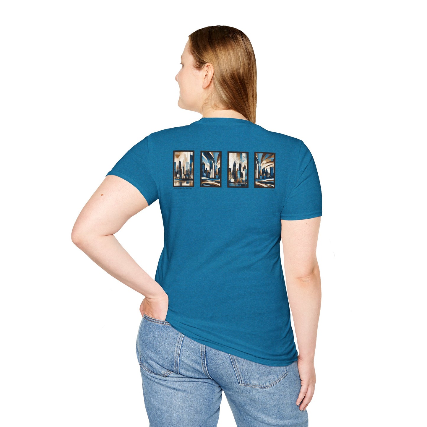 “Minneapolis Skyline” Abstract Art - Unisex T-Shirt