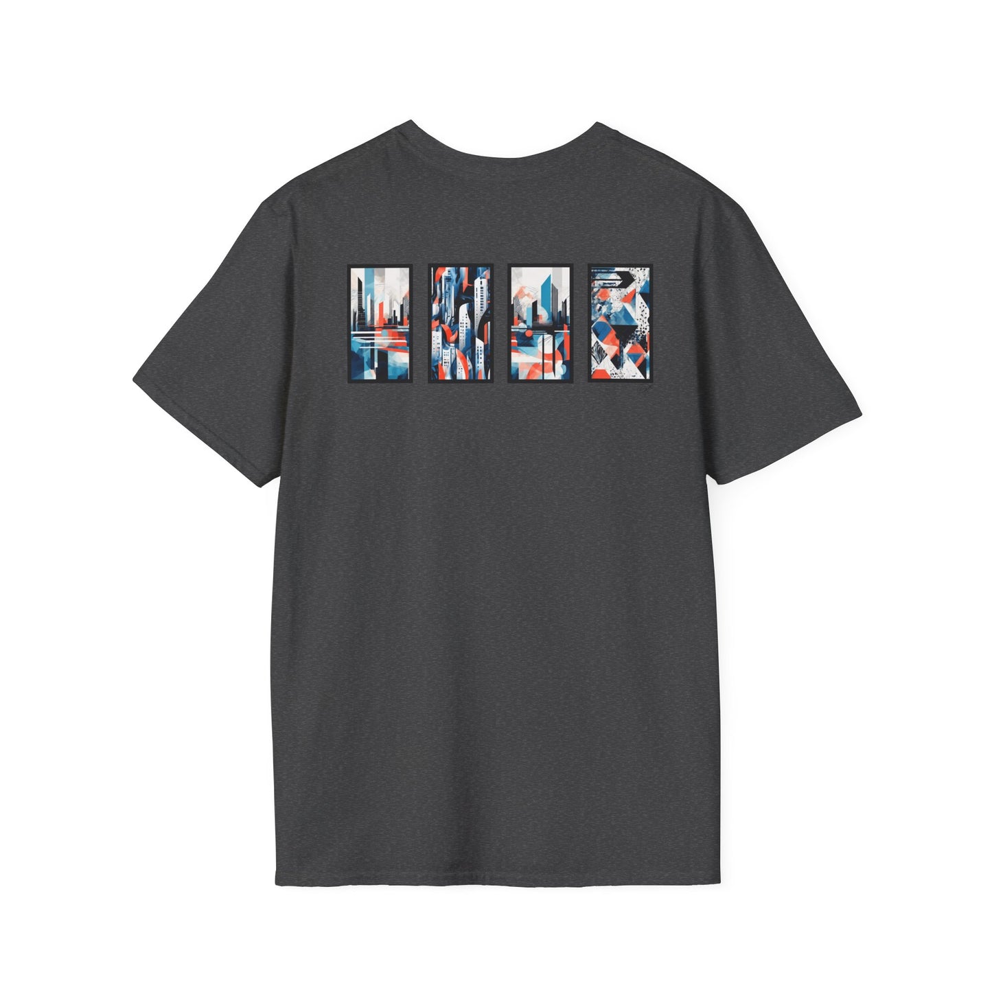 “Cityscape Blue” Abstract Art - Unisex T-Shirt