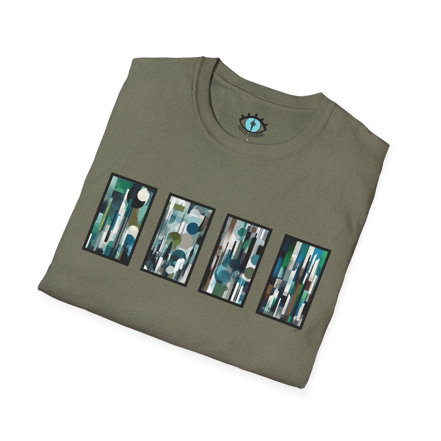 “Night Skyline” Abstract Art - Unisex T-Shirt