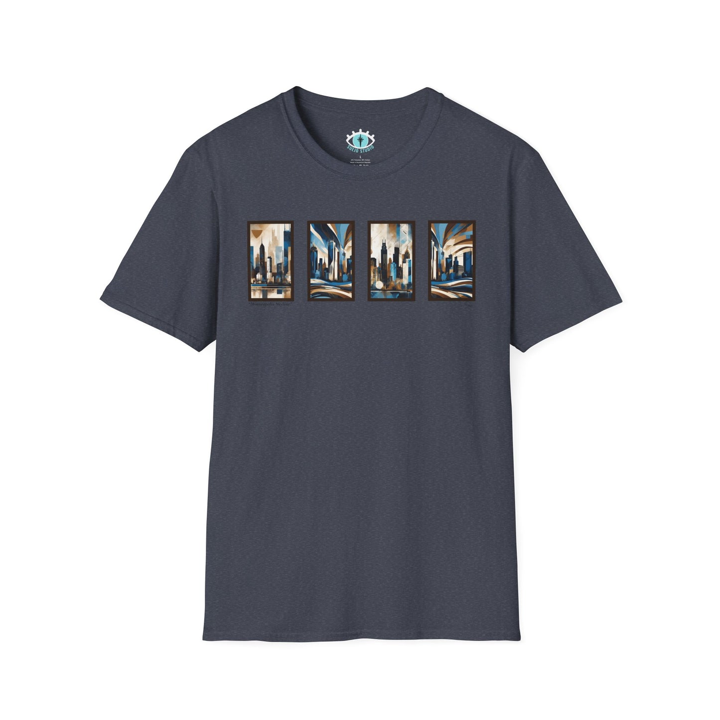 “Minneapolis Skyline” Abstract Art - Unisex T-Shirt