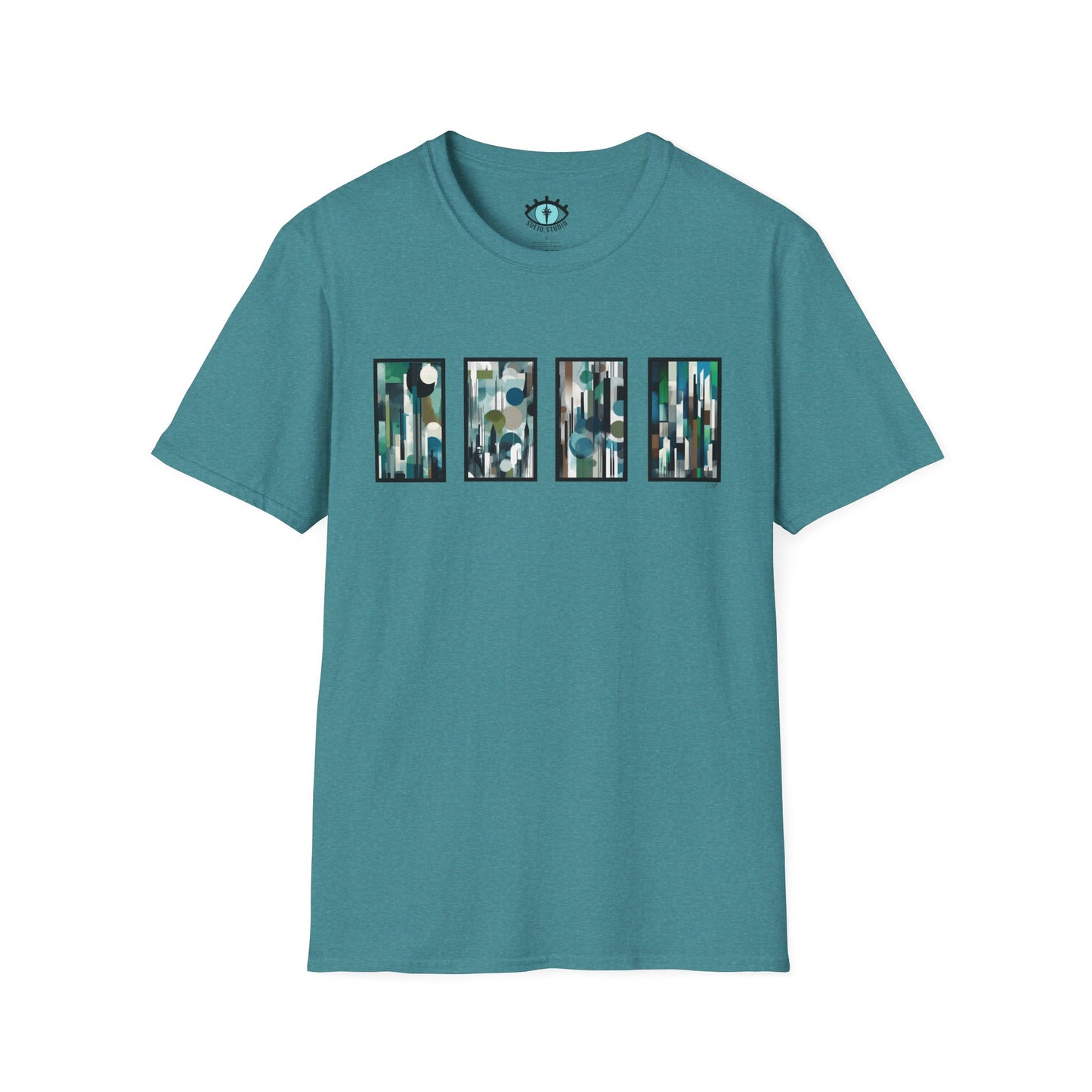 “Night Skyline” Abstract Art - Unisex T-Shirt