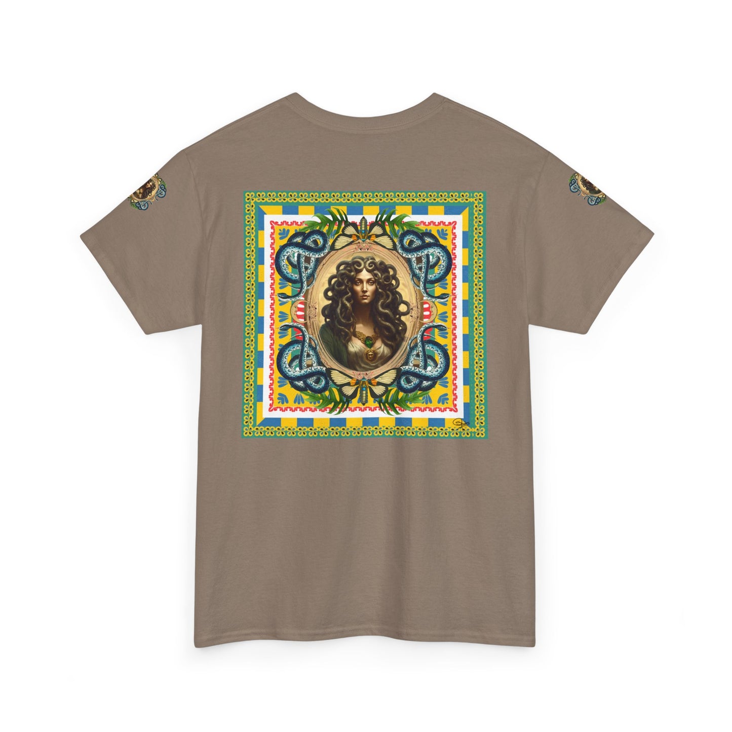 Mona Lisa Medusa - Unisex Cotton T-Shirt