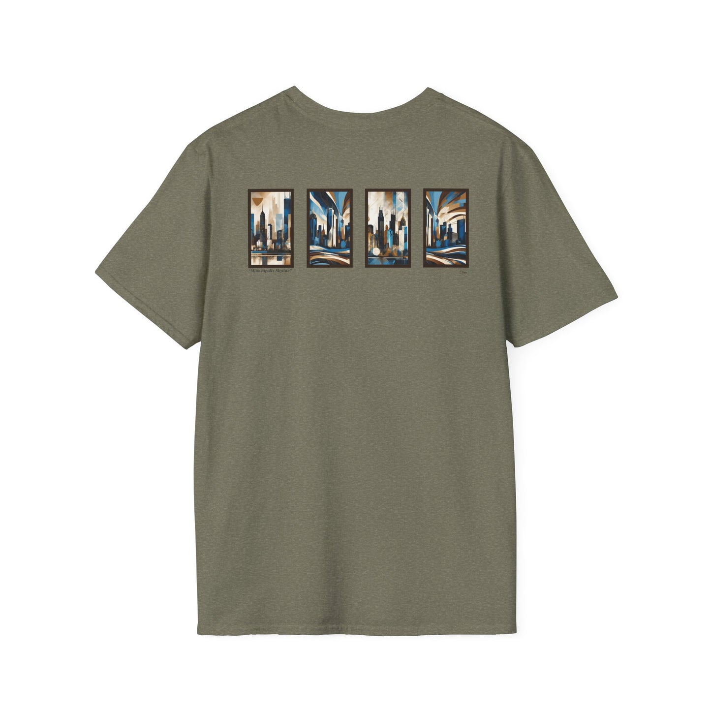 “Minneapolis Skyline” Abstract Art - Unisex T-Shirt