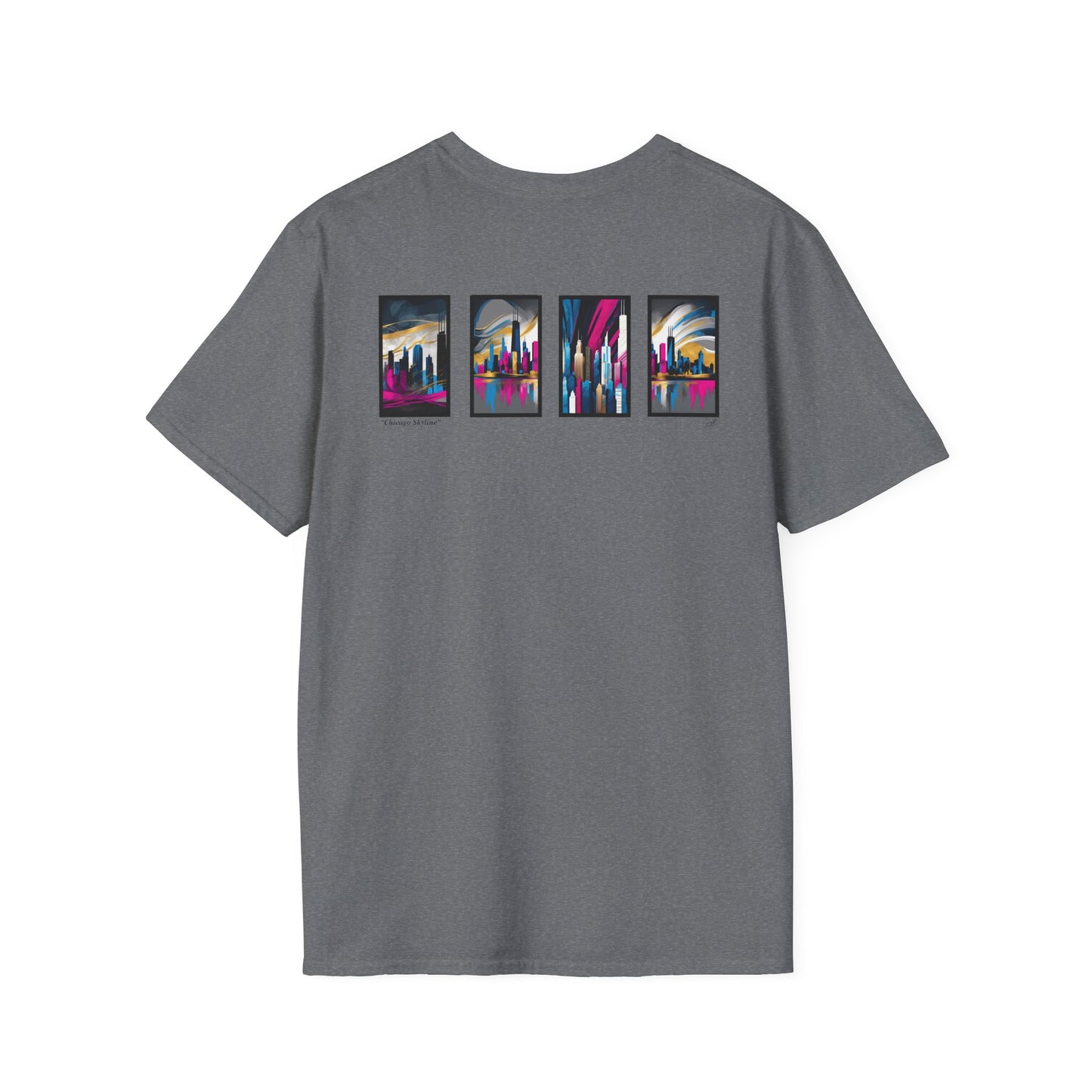 “Chicago Skyline” Abstract Art - Unisex T-Shirt