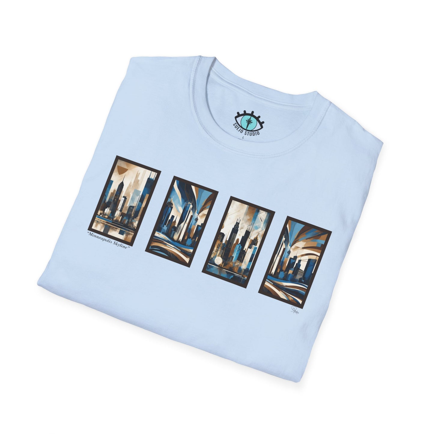 “Minneapolis Skyline” Abstract Art - Unisex T-Shirt