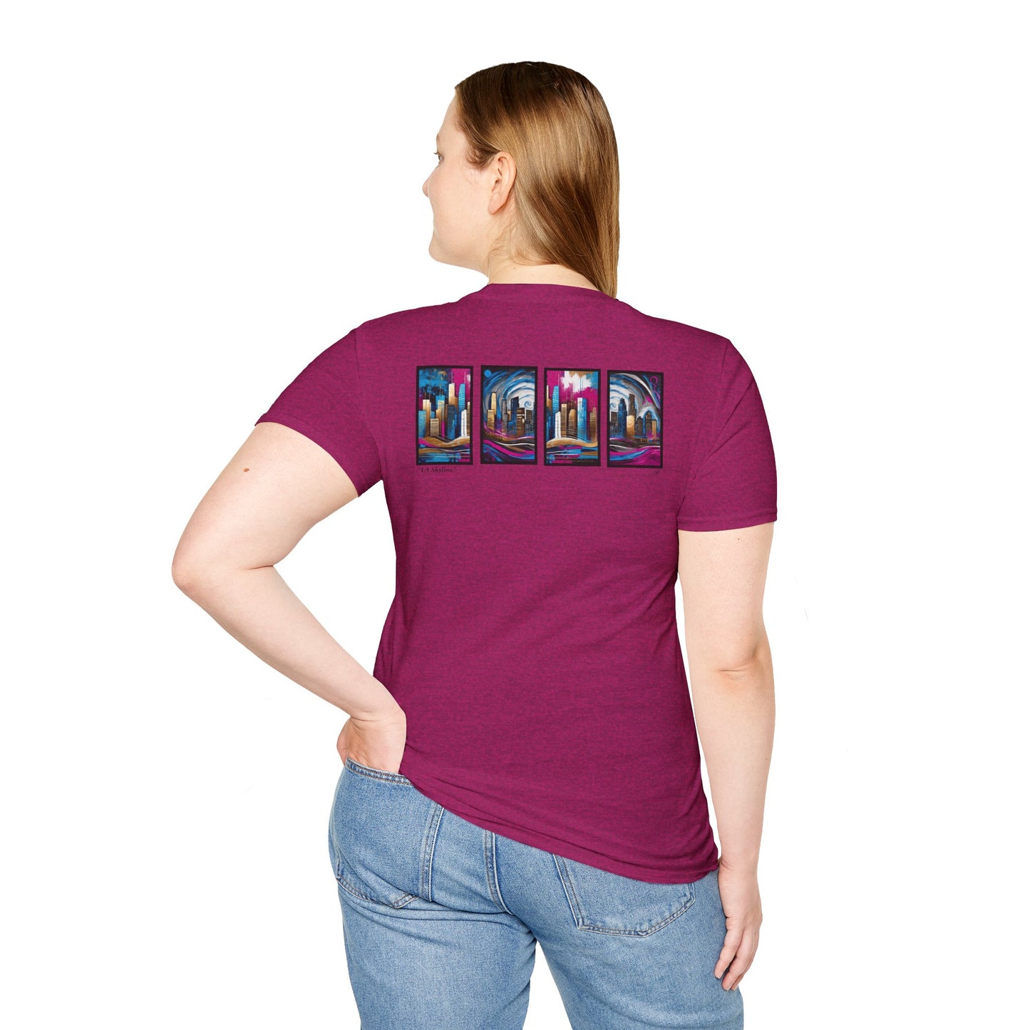 “LA Skyline” Abstract Art - Unisex T-Shirt