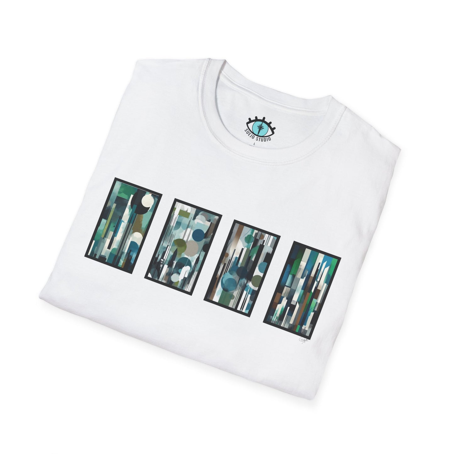 “Night Skyline” Abstract Art - Unisex T-Shirt
