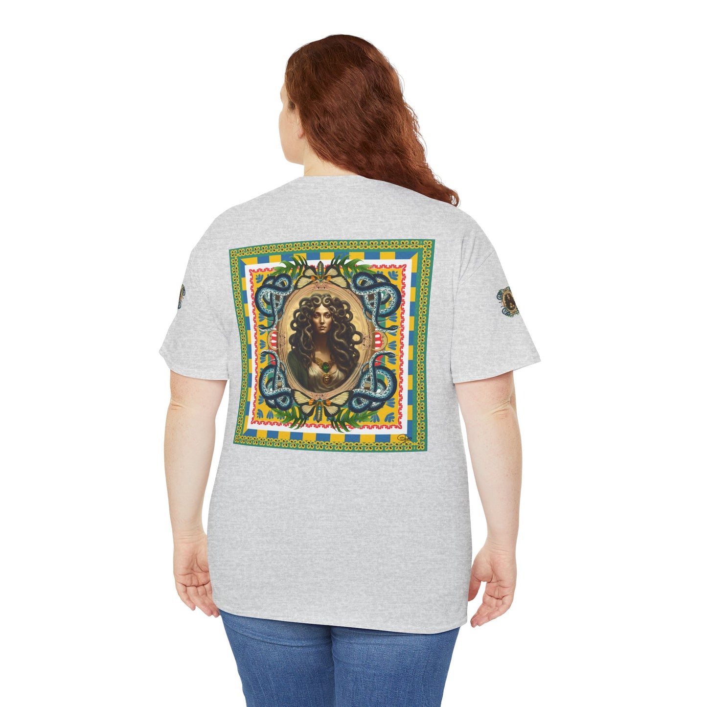 Mona Lisa Medusa - Unisex Cotton T-Shirt
