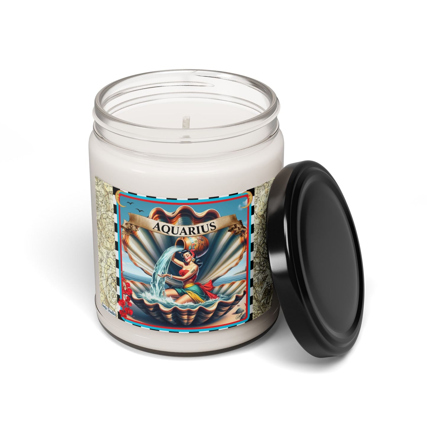 Aquarius (Jan 20 - Feb 18) - Zodiac Scented Soy Candle, 9oz