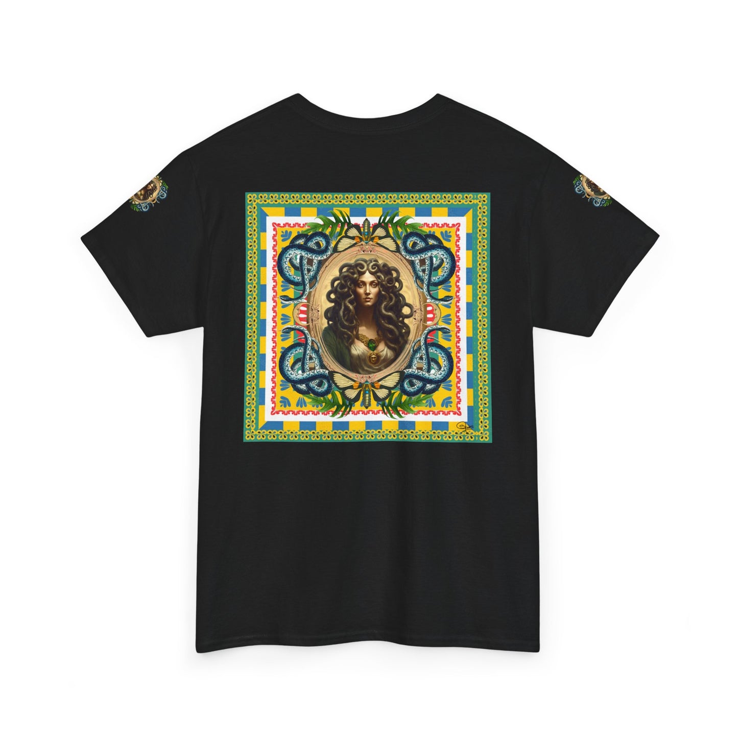 Mona Lisa Medusa - Unisex Cotton T-Shirt
