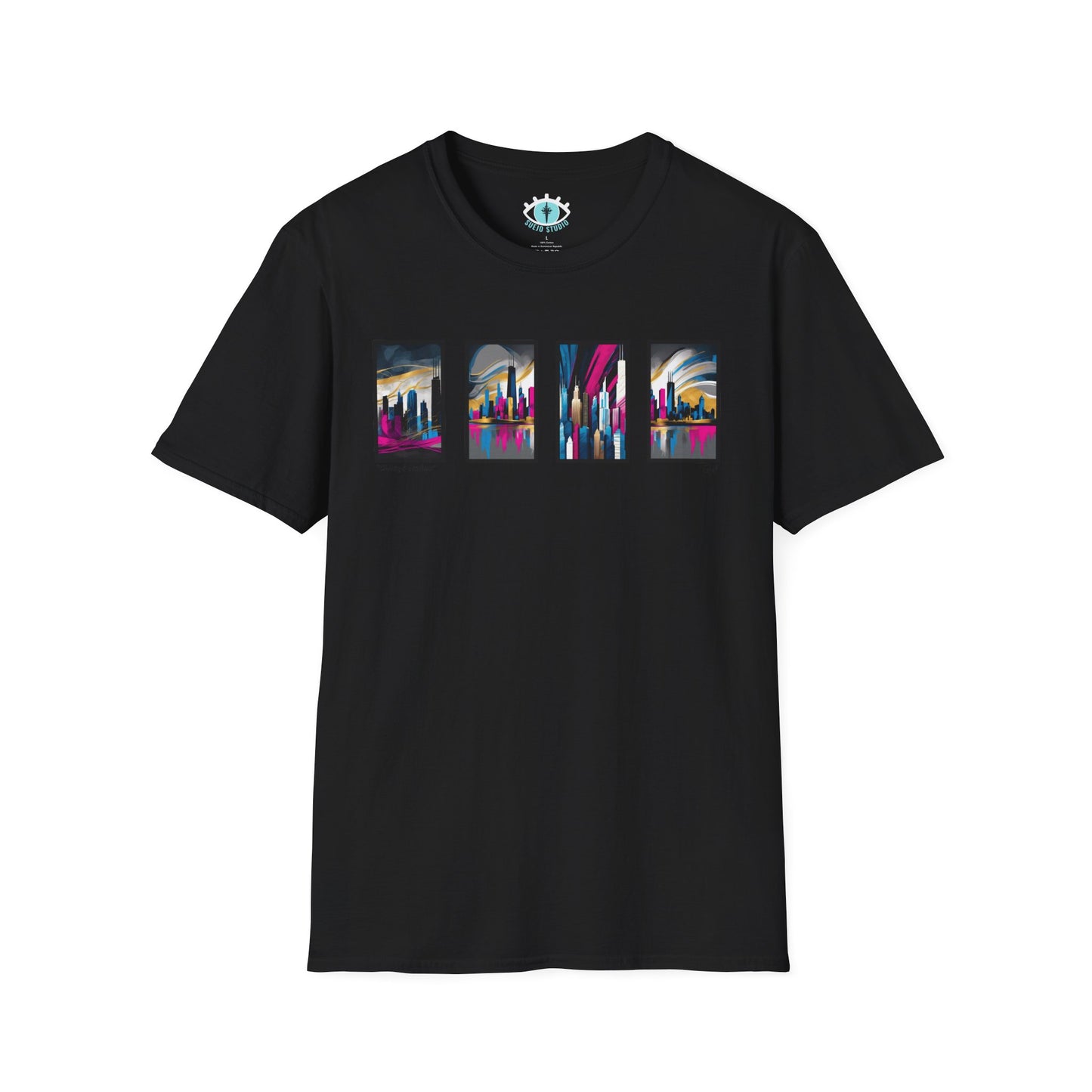 “Chicago Skyline” Abstract Art - Unisex T-Shirt