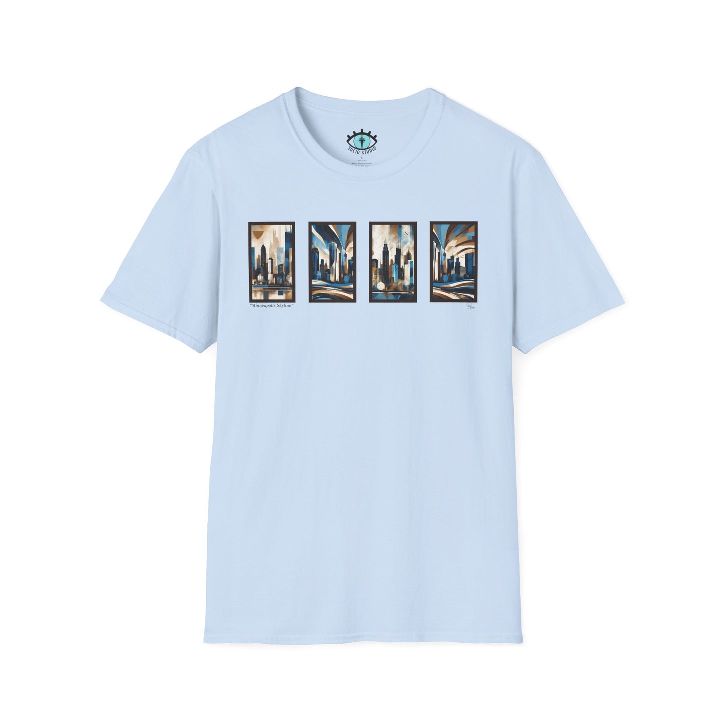 “Minneapolis Skyline” Abstract Art - Unisex T-Shirt