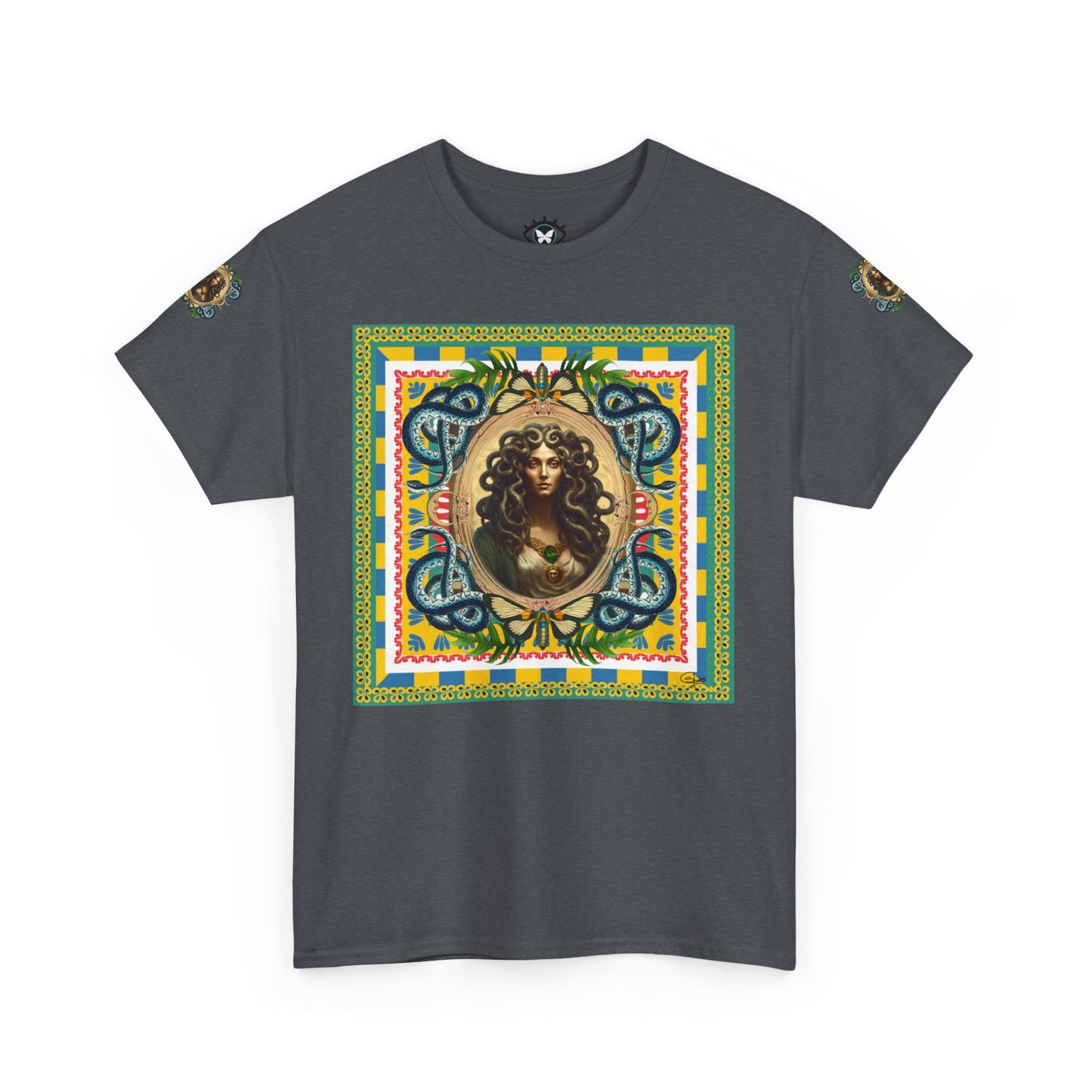 Mona Lisa Medusa - Unisex Cotton T-Shirt