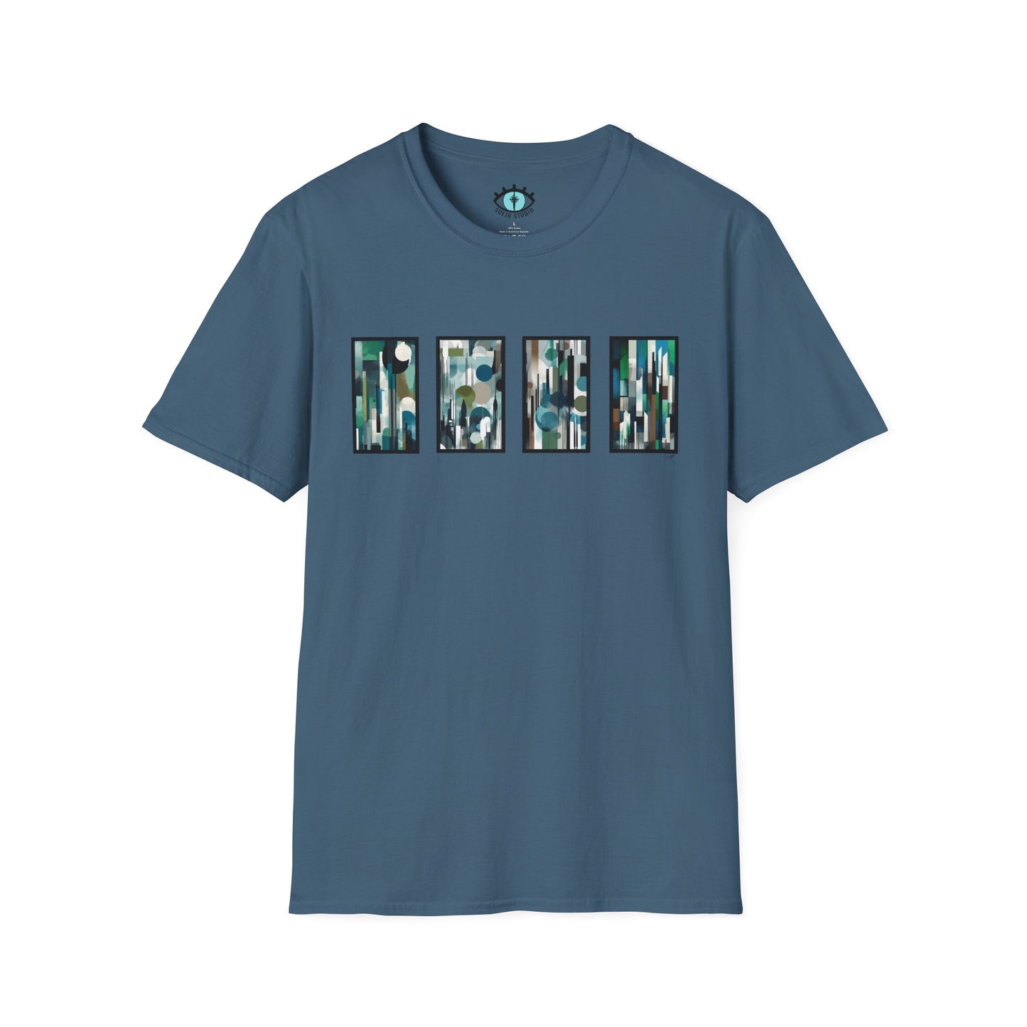 “Night Skyline” Abstract Art - Unisex T-Shirt