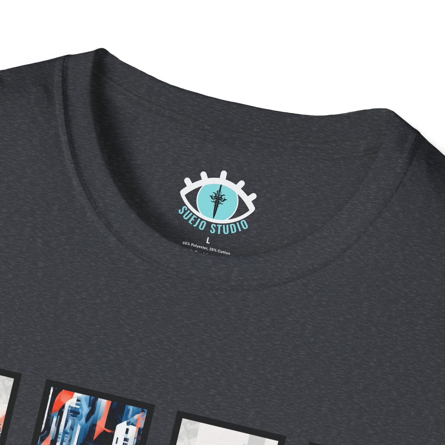 “Cityscape Blue” Abstract Art - Unisex T-Shirt