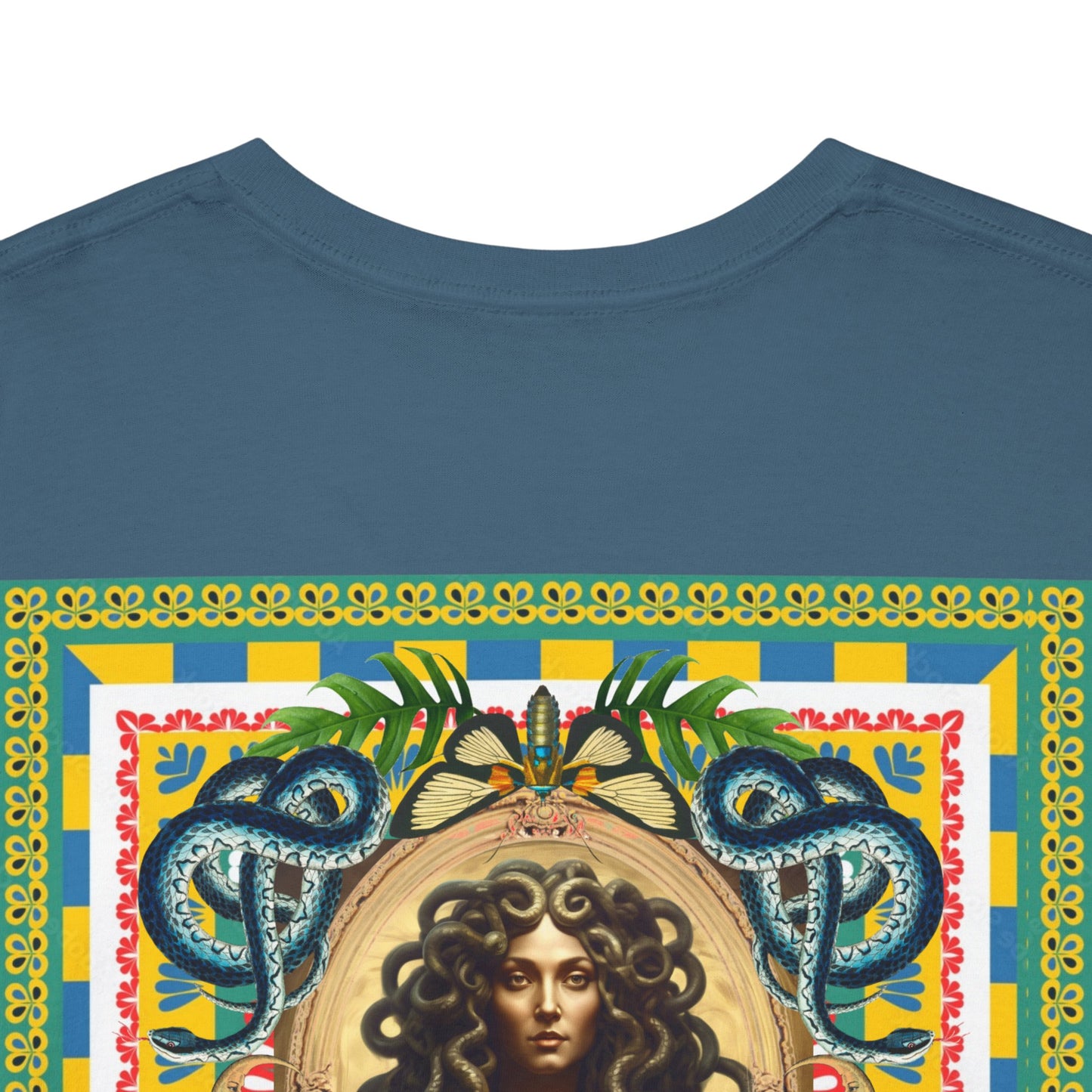Mona Lisa Medusa - Unisex Cotton T-Shirt