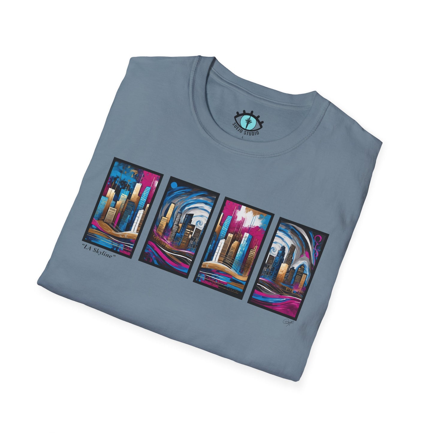 “LA Skyline” Abstract Art - Unisex T-Shirt