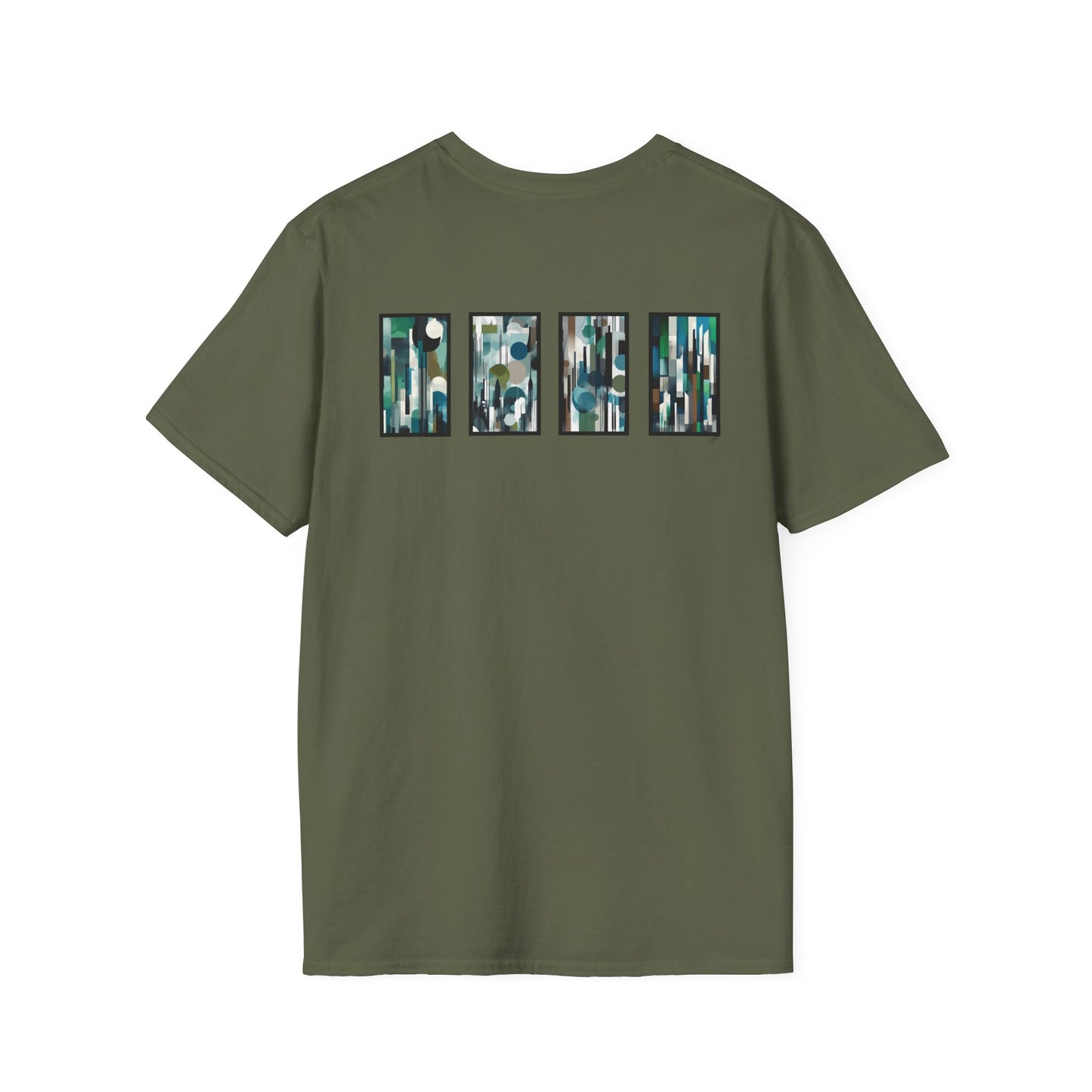 “Night Skyline” Abstract Art - Unisex T-Shirt