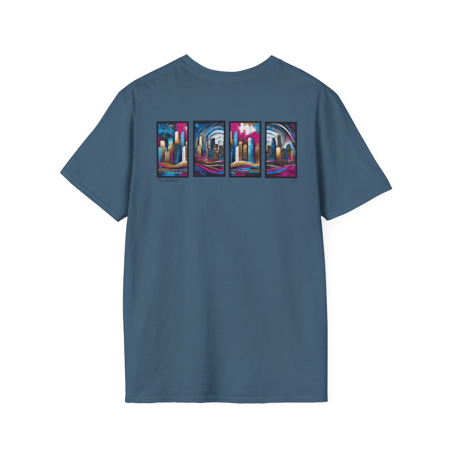 “LA Skyline” Abstract Art - Unisex T-Shirt