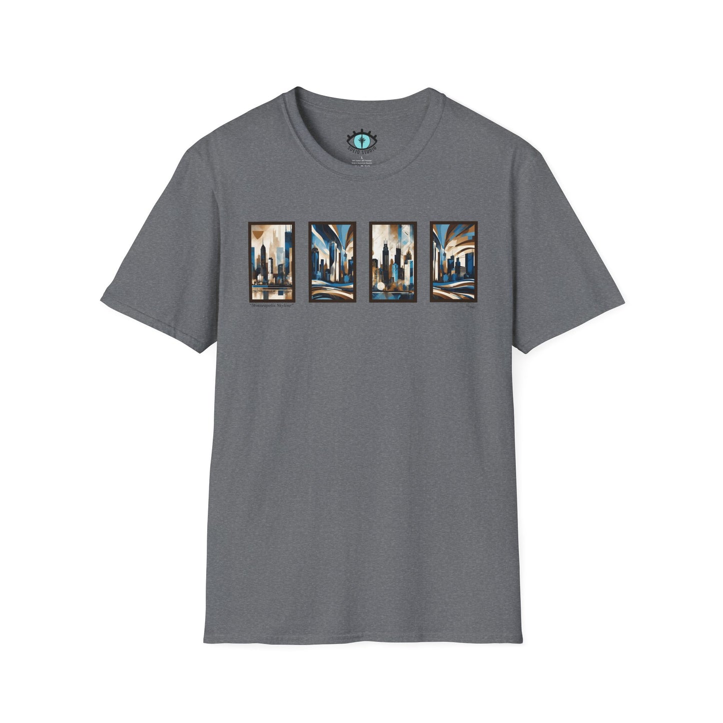 “Minneapolis Skyline” Abstract Art - Unisex T-Shirt