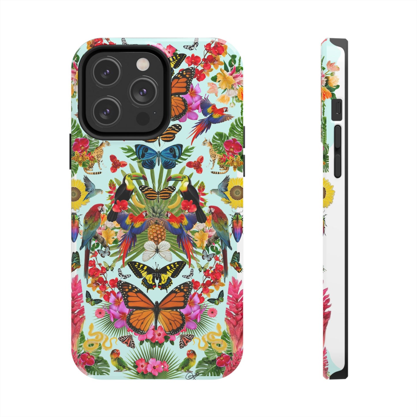 Fluttering Thoughts -Phone Cases - Butterfly Collage with Insects and Flowers