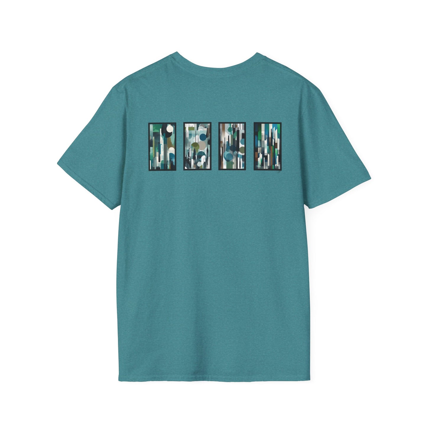 “Night Skyline” Abstract Art - Unisex T-Shirt